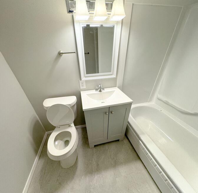 Elegant spa-like bathroom with freestanding tub and walk-in shower